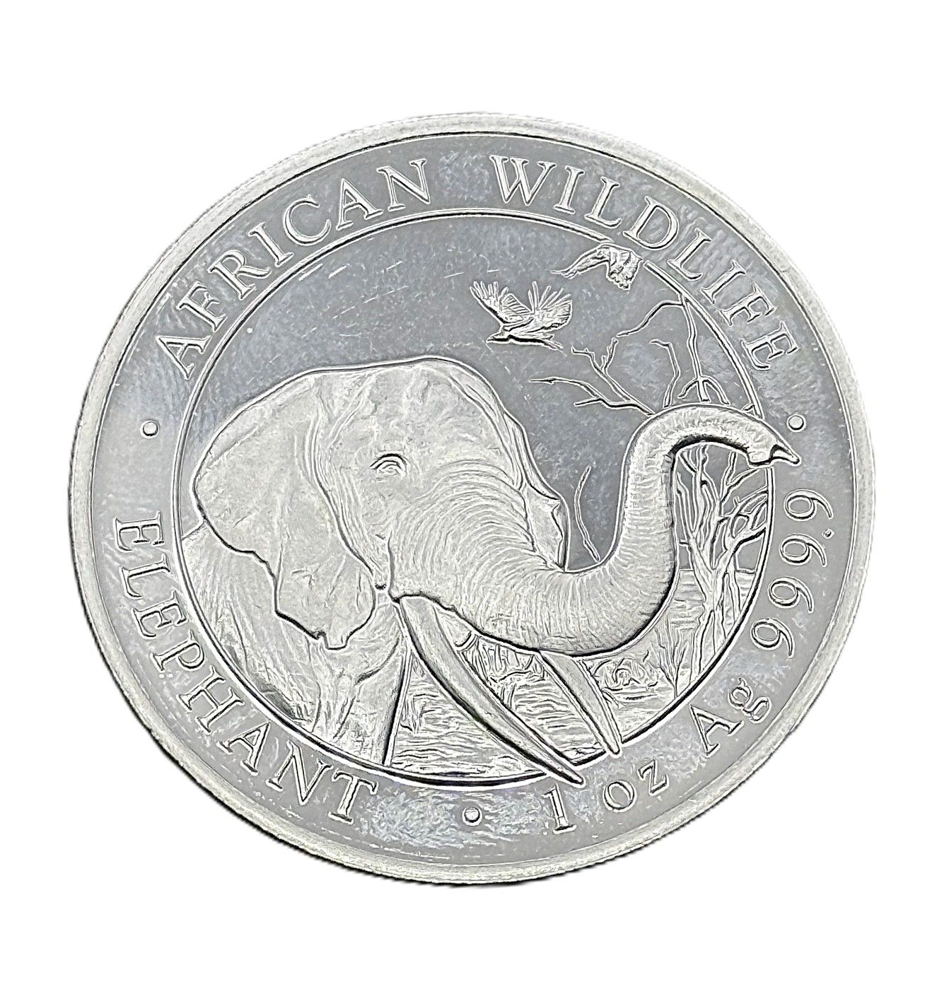2018 Somalia Silver Elephant-African Wildlife Series Silver Bullion- 1oz BU