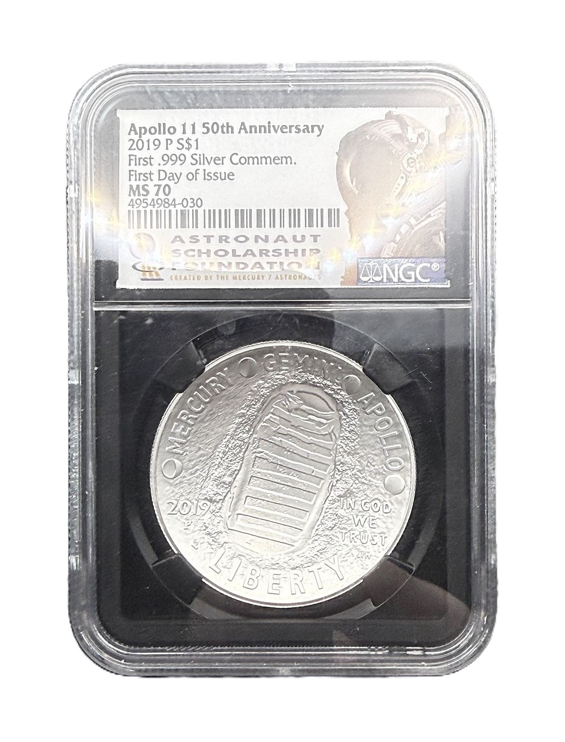 2019-P Apollo 11 50th Anniversary $1 Silver Dollar NGC MS70 FDI