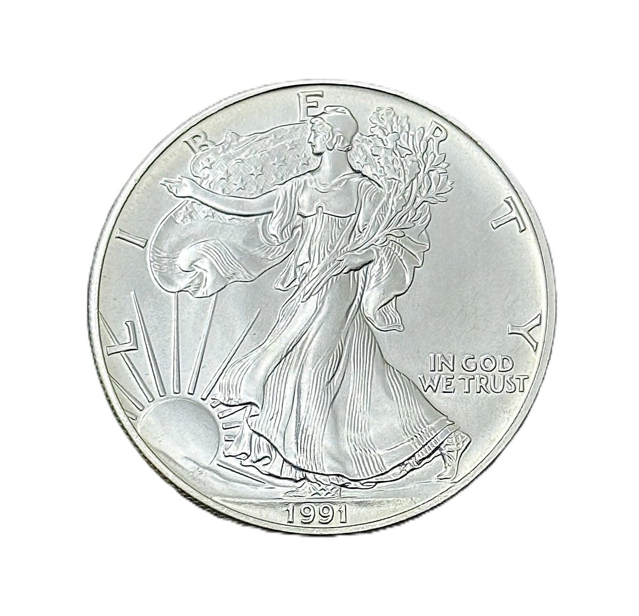 1991 American Silver Eagle Dollar 1 oz Brilliant Uncirculated