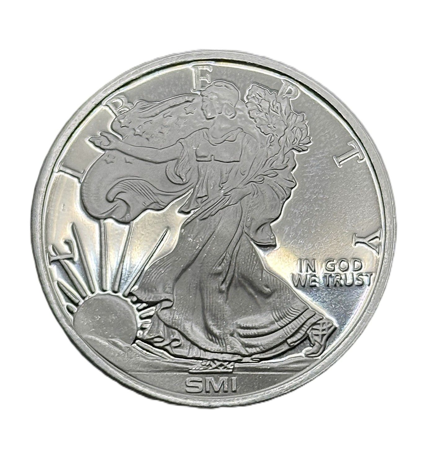 Walking Liberty Design Proof Silver Round BU- Sunshine Mint- 1 oz- .999 FINE