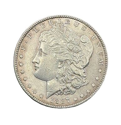 1887 Morgan Silver Dollar Philadelphia Mint Silver Circulated