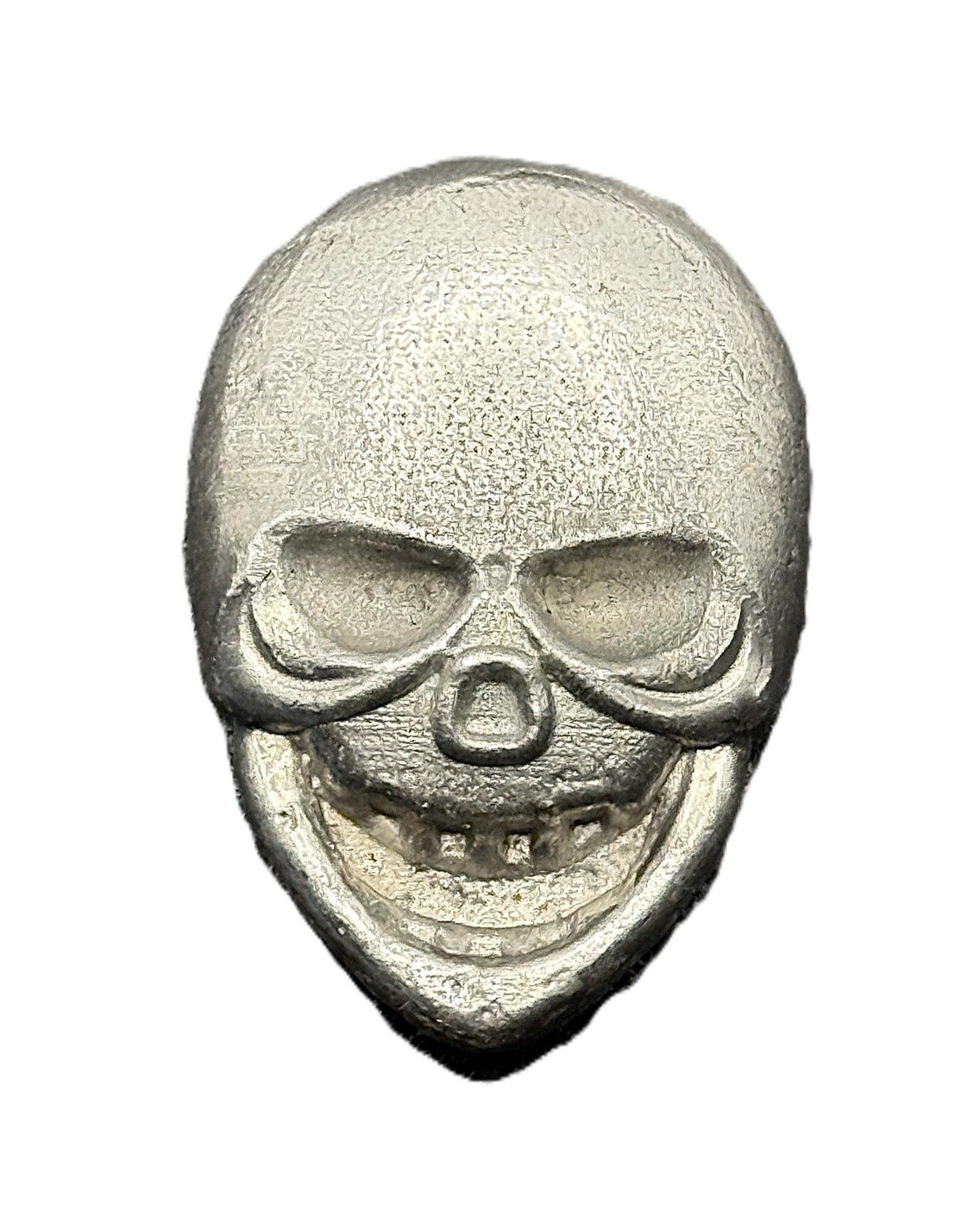2.26 oz Hand Poured Sterling Silver Skull