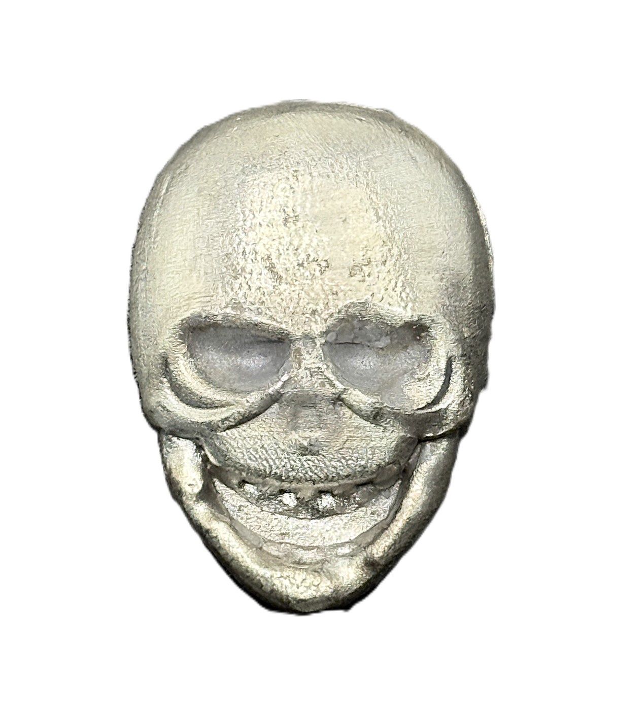 2.54 oz Hand Poured Sterling Silver Skull