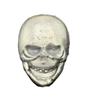2.54 oz Hand Poured Sterling Silver Skull