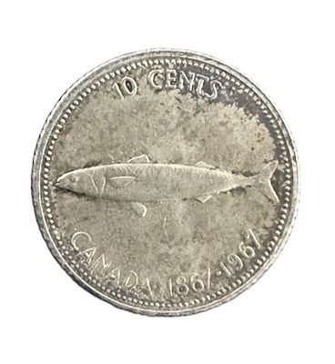 1967 Canadian Silver Dime Centennial