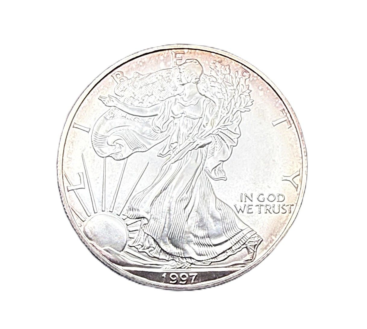 1997 American Silver Eagle 1 oz with Peripheral Toning