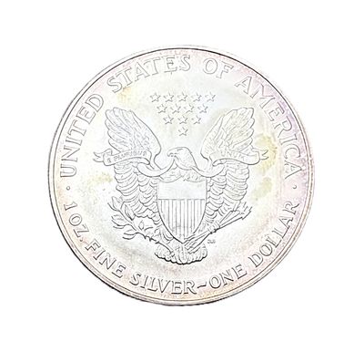 1997 American Silver Eagle 1 oz with Peripheral Toning