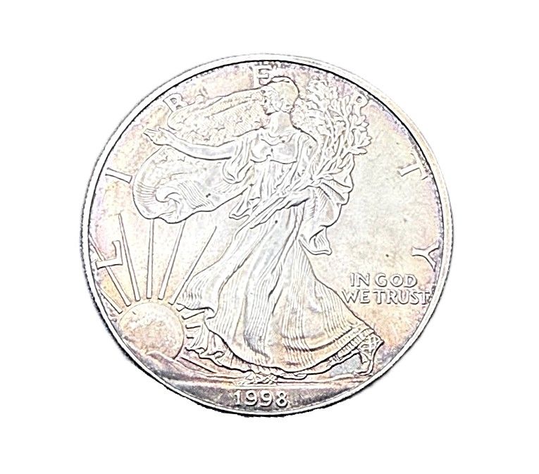 1998 American Silver Eagle 1 oz with Attractive Toning