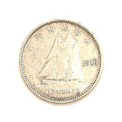 1946 Canada 10 Cents Silver Dime