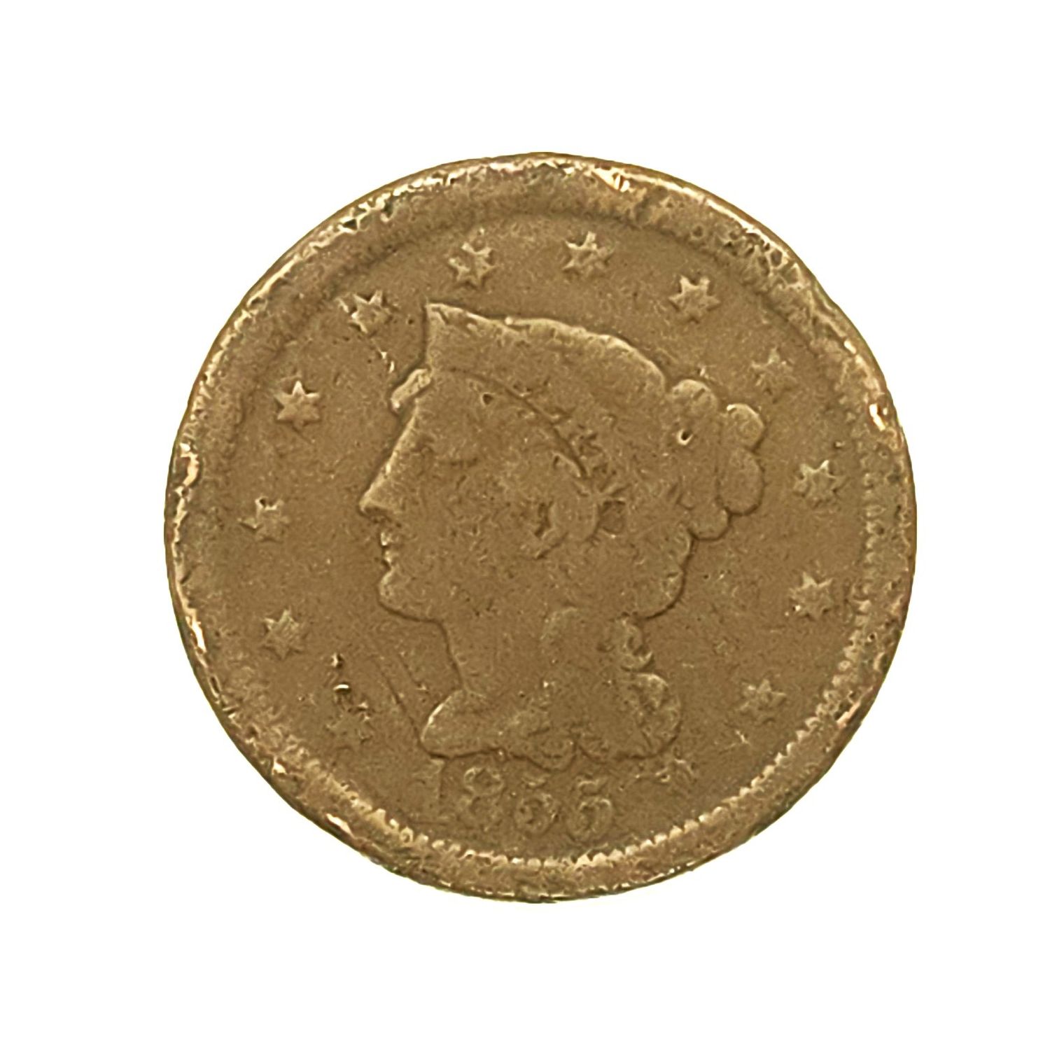 1855 Braided Hair Large Cent