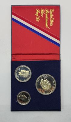 1976 US Bicentennial Silver Proof Set - 3 Coins 40% Silver