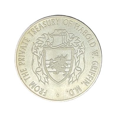 1971 Franklin Mint 250 Grains Sterling Silver Benjamin Franklin Round - Private Treasury of Harold W. Griffin
