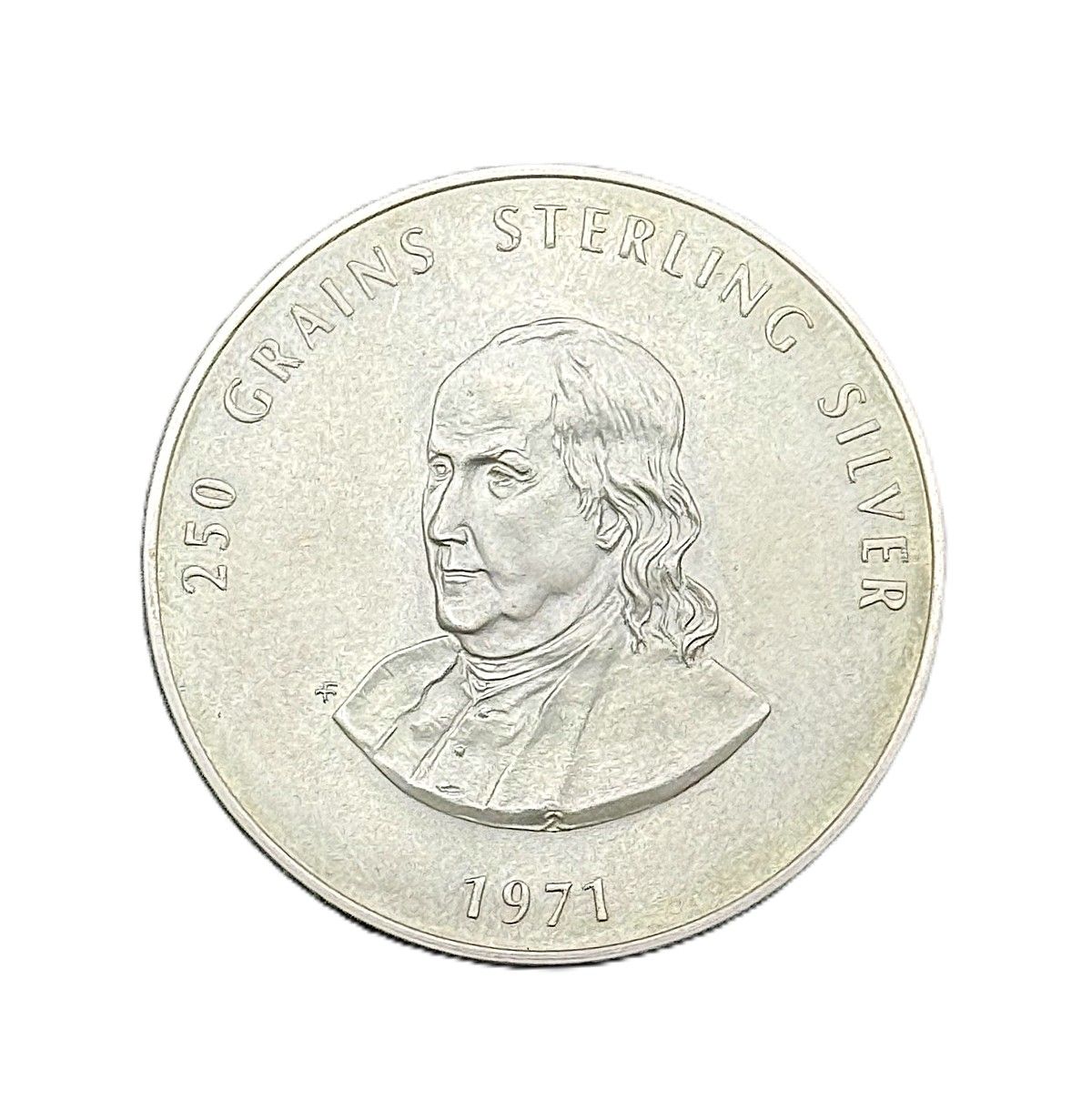1971 Benjamin Franklin Sterling Silver Round- Franklin Mint - Private Treasury of Harold W. Griffin