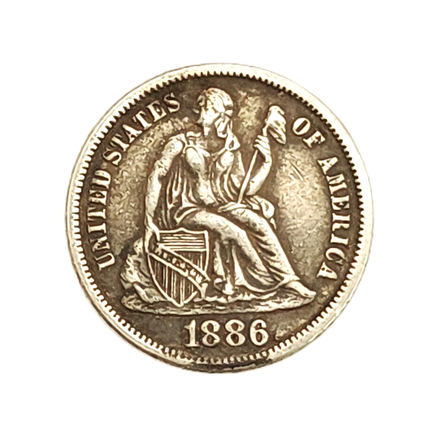1886 Seated Liberty Dime