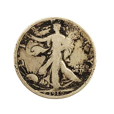 1919-D Walking Liberty Half Dollar -Key Date