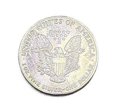 1986 American Silver Eagle- Toned- First Year of Issue