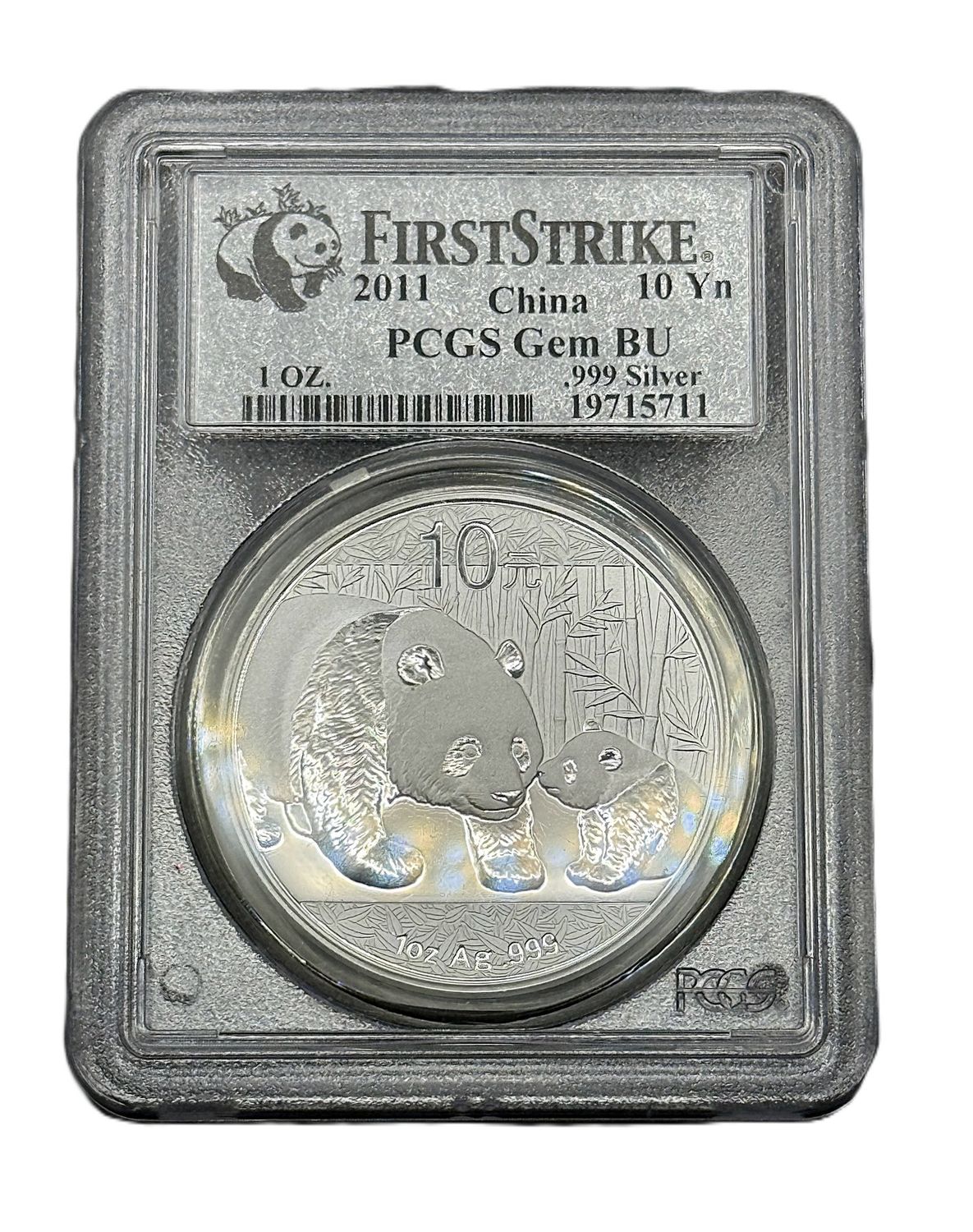 2011 Chinese Silver Panda PCGS Gem BU First Strike