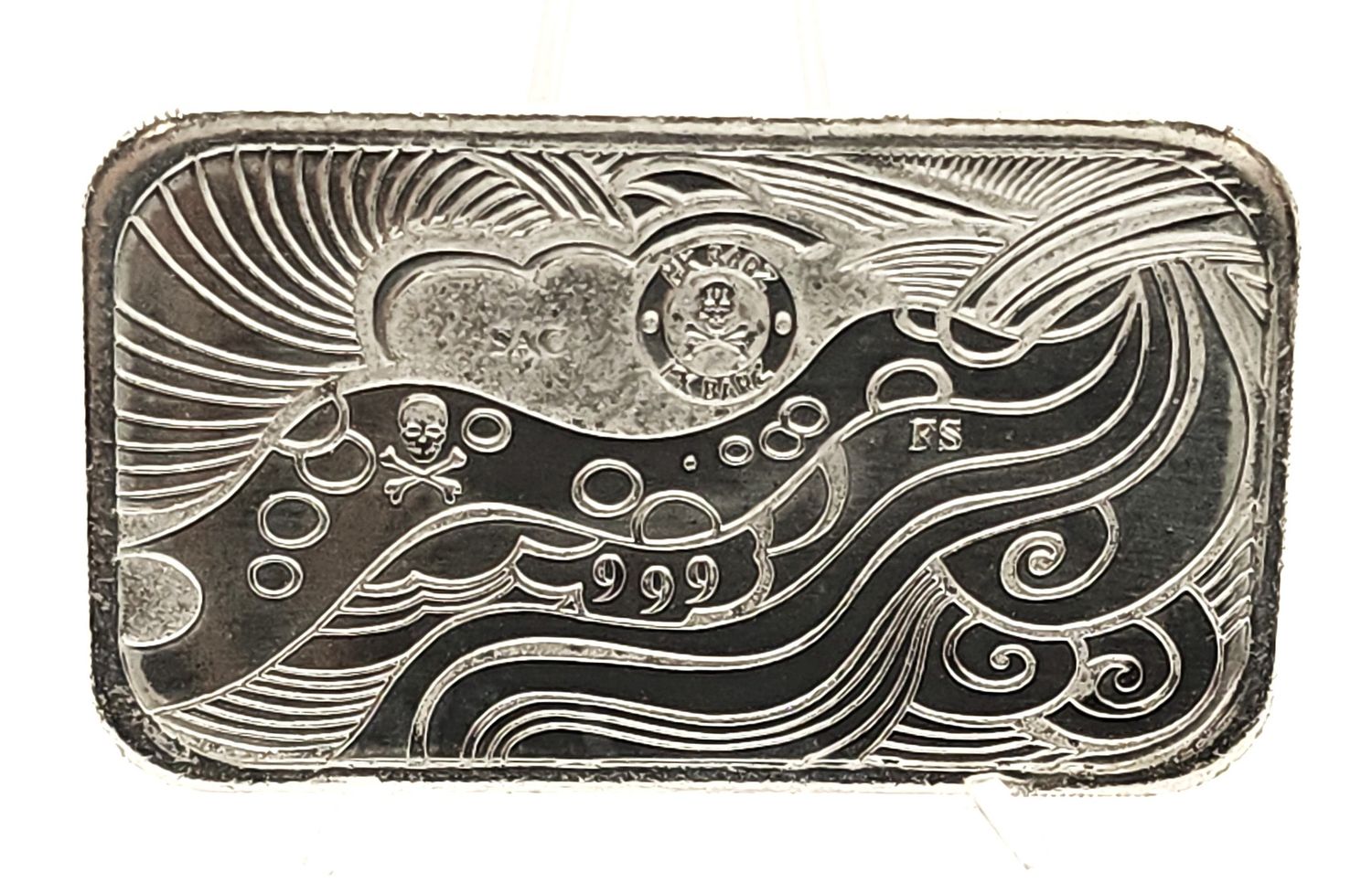 MK Barz "The Lovers" Tarot Card  Silver Bar - 1oz - 999 Fine