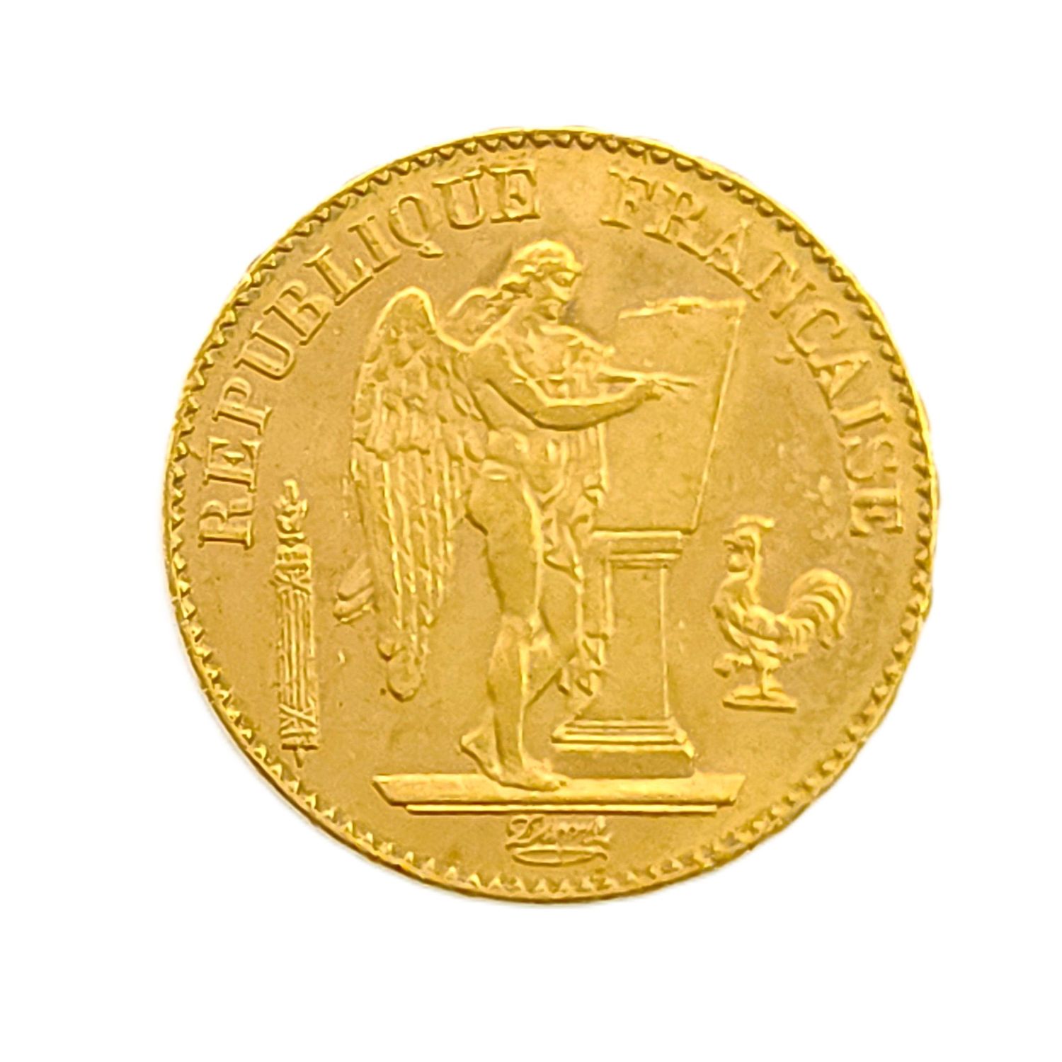1896 French Angel Gold 20 Franc