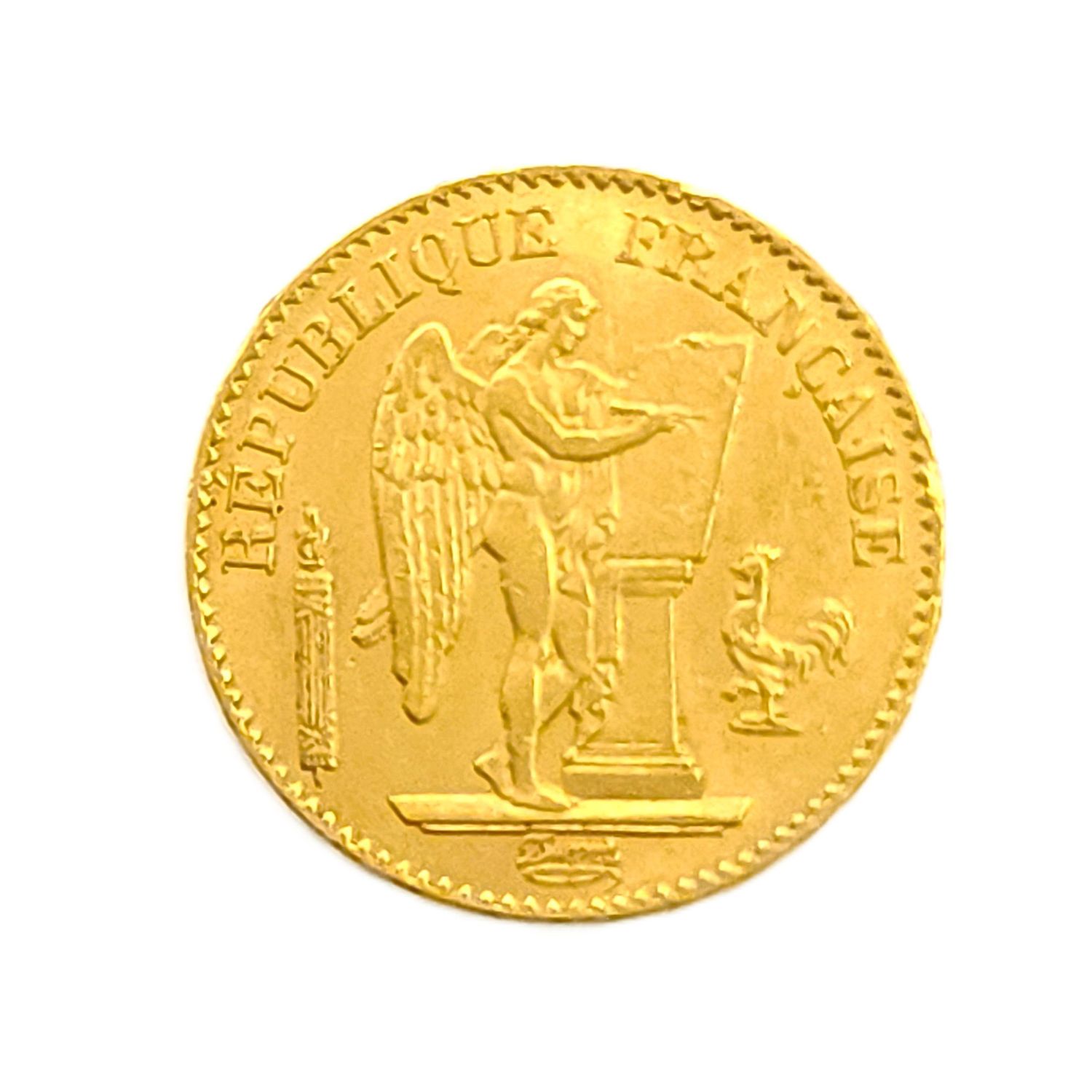 1875 French Angel Gold 20 Franc