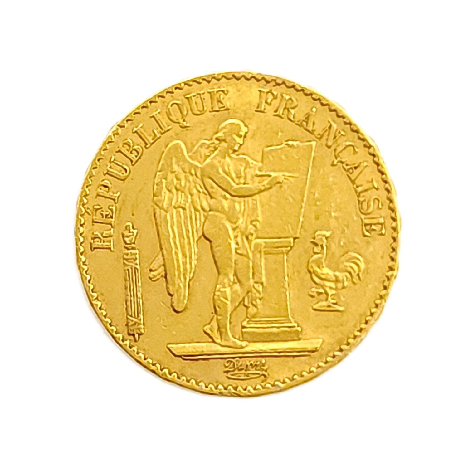 1878 French Angel Gold 20 Franc