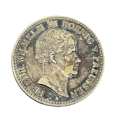 1850 A Prussia Mining Thaler Silver Coin