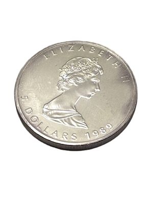1989 Canada $5 Silver Maple