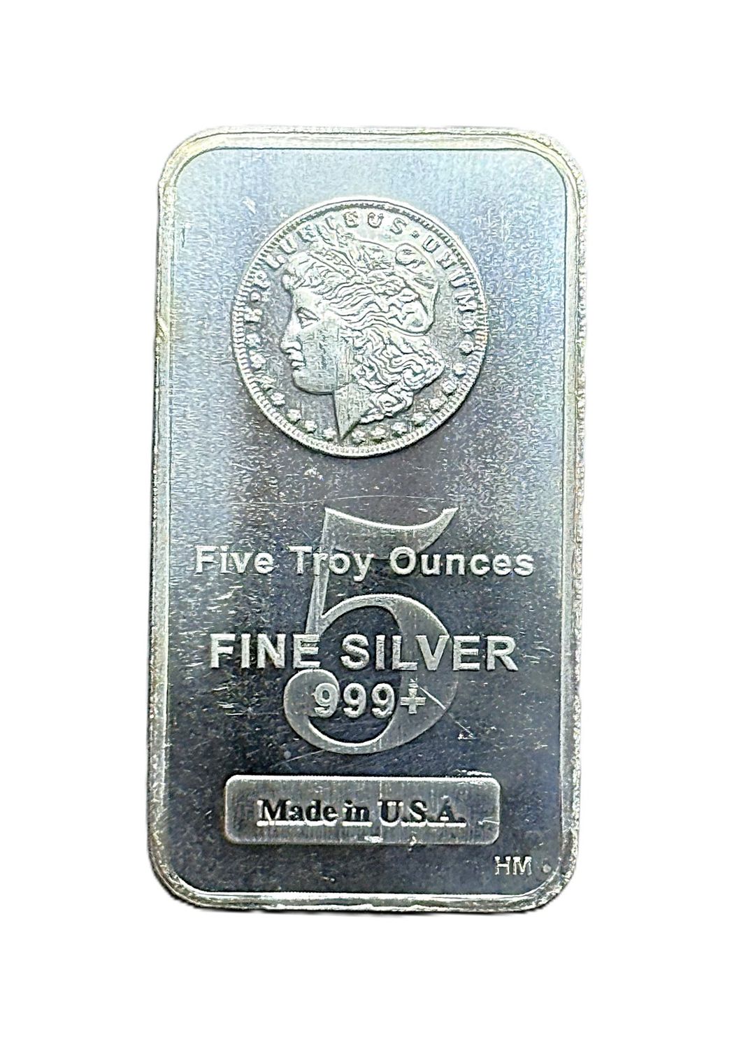 5 oz Highland Mint Morgan Design Silver Bar- .999 Fine