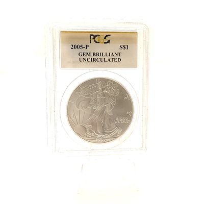 2005-P American Silver Eagle PCGS Gem Brilliant Uncirculated