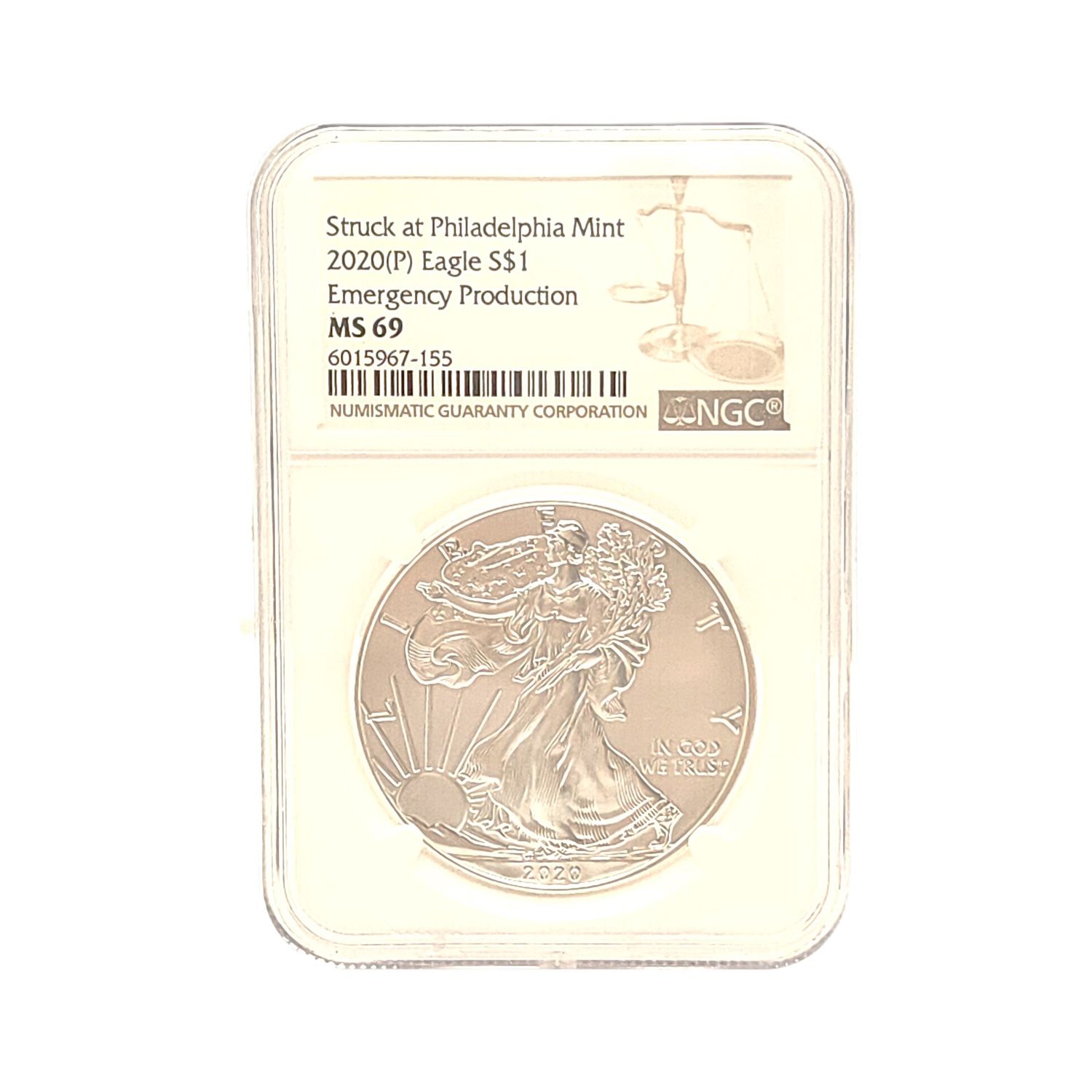 2020-P Silver Eagle NGC MS69 Emergency - Philadelphia Mint