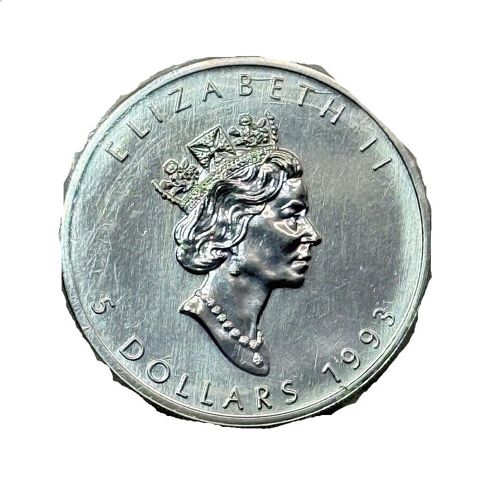 1993 1 oz Canadian Silver Maple Leaf Coin