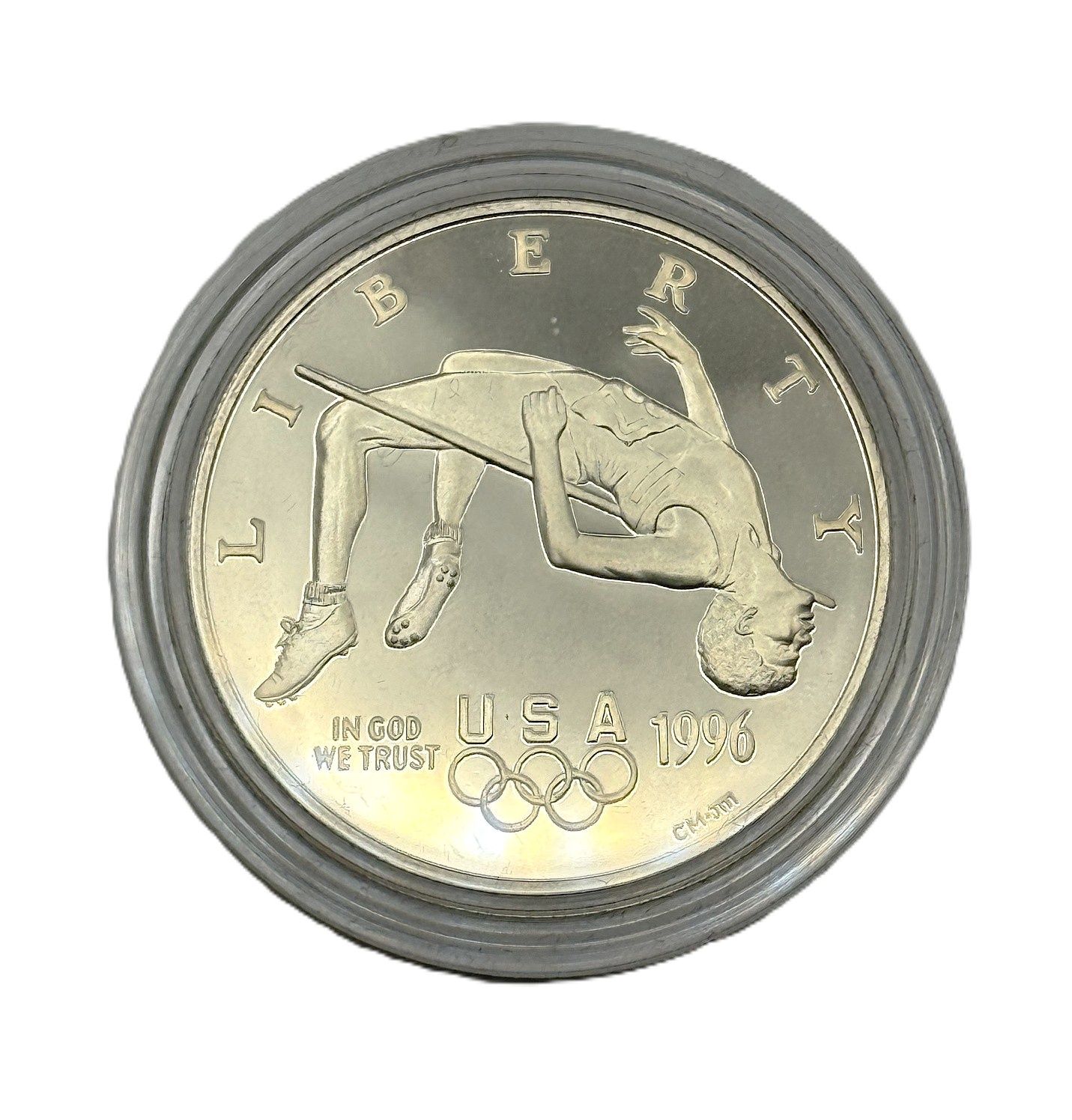 1996-D Olympic High Jump Silver Dollar Uncirculated