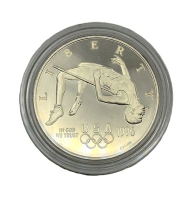 1996-D Olympic High Jump Silver Dollar Uncirculated
