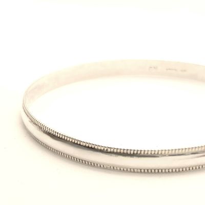Sterling Silver Miligrain Bangle Bracelet