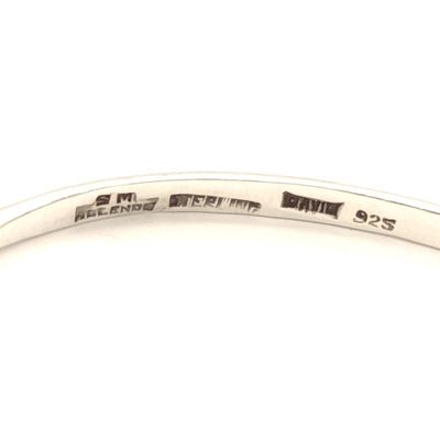 Sterling Silver Asymmetrical Bangle Bracelet