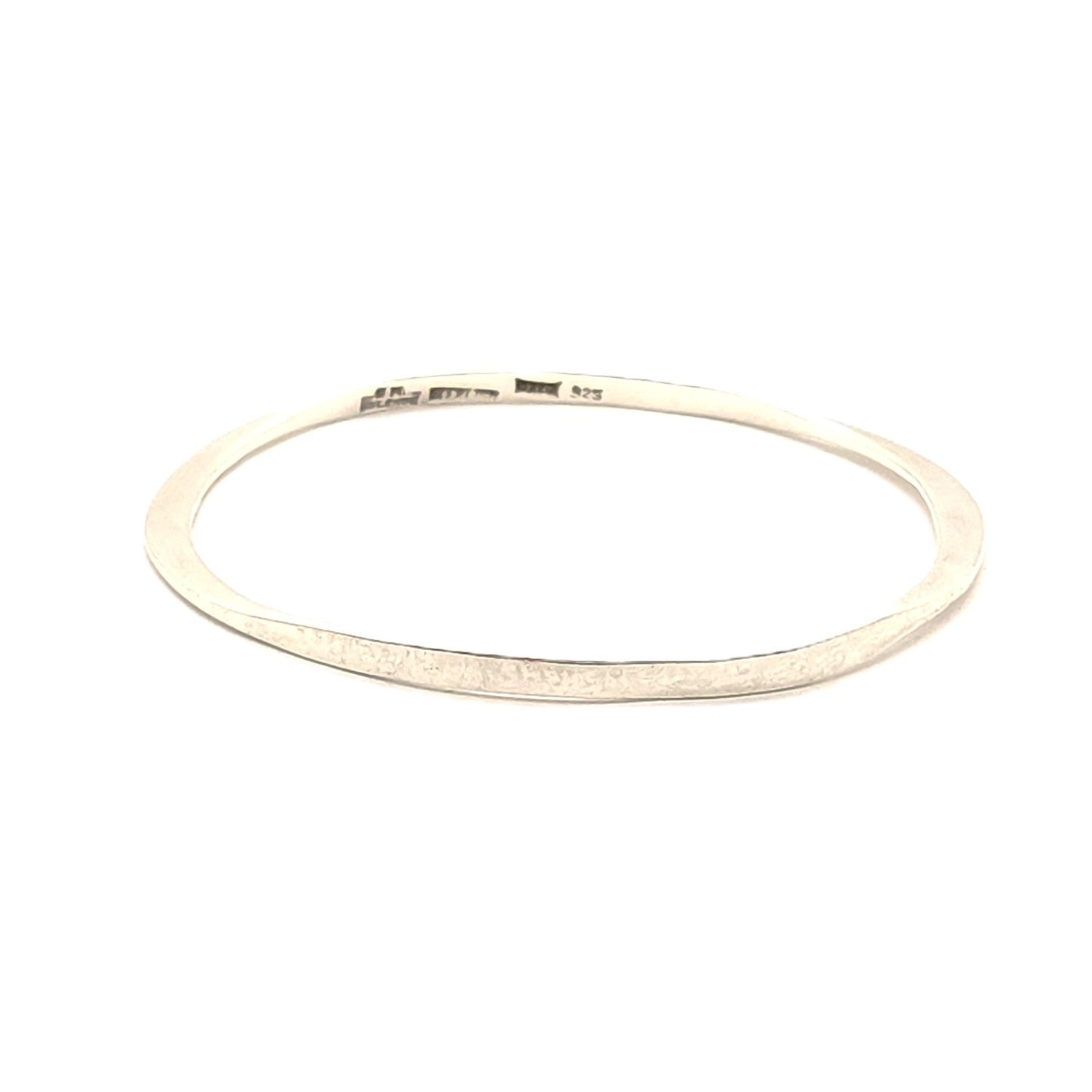 Sterling Silver Asymmetrical Bangle Bracelet