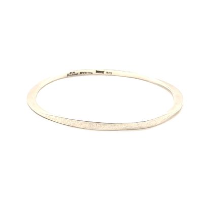 Sterling Silver Asymmetrical Bangle Bracelet