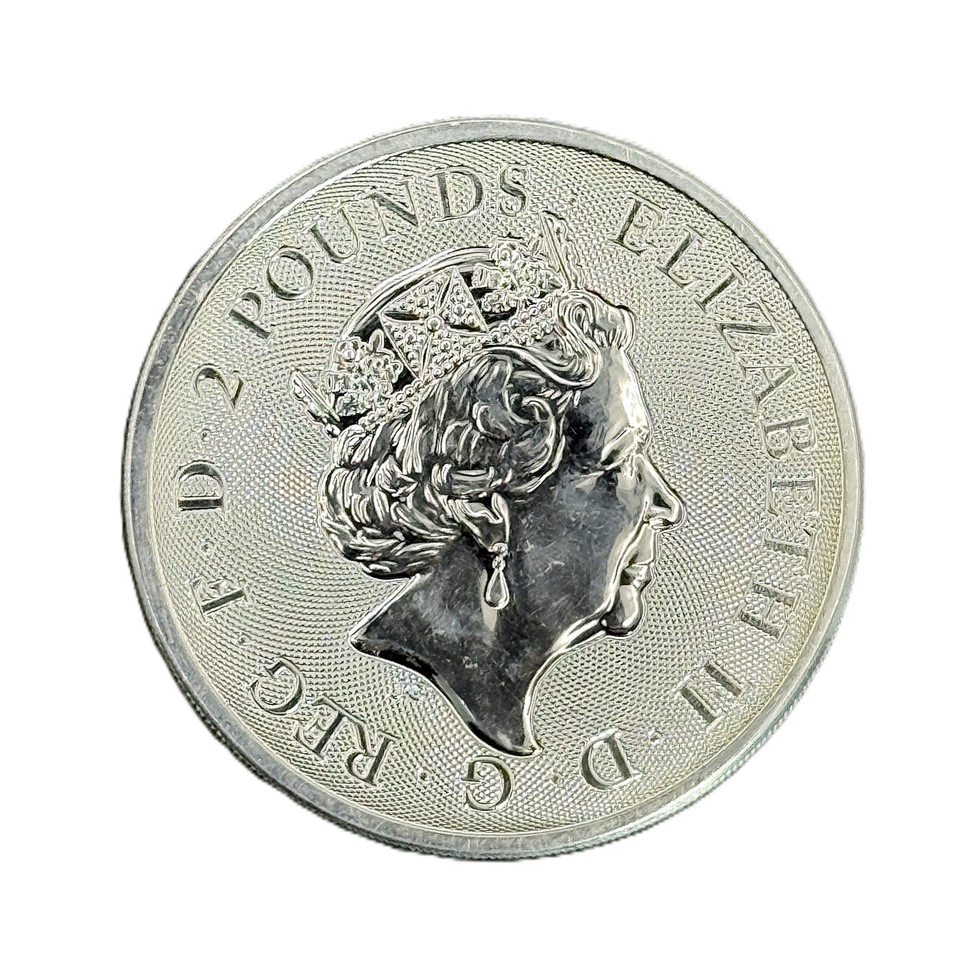 2021 Great Britain St. George Dragon/Elizabeth Silver Round