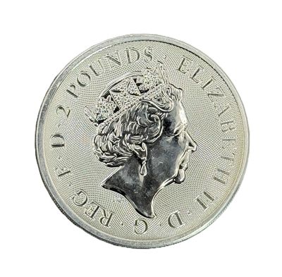 2021 Great Britain St. George Dragon/Elizabeth Silver Round