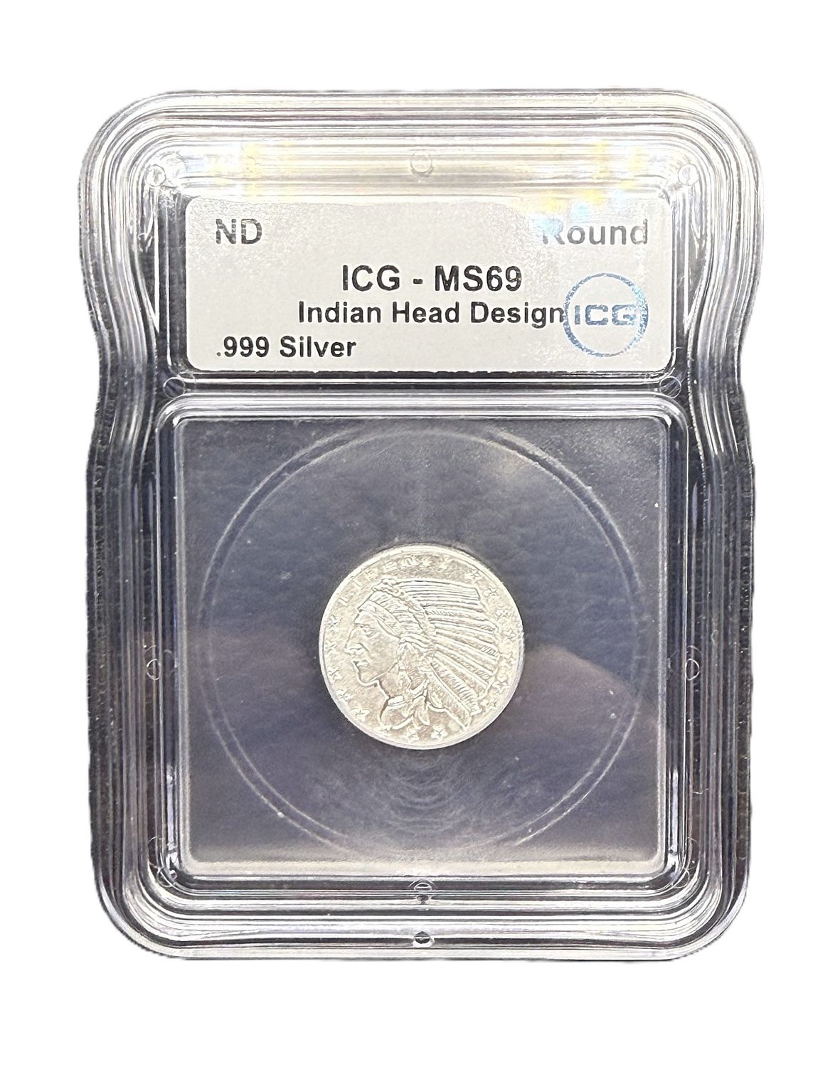 Indian Head 1/10 oz Silver Round MS69 ICG .999 Fine