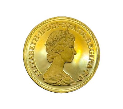 1981 UK Gold 1.41 oz Proof £5 Quintuple Sovereign