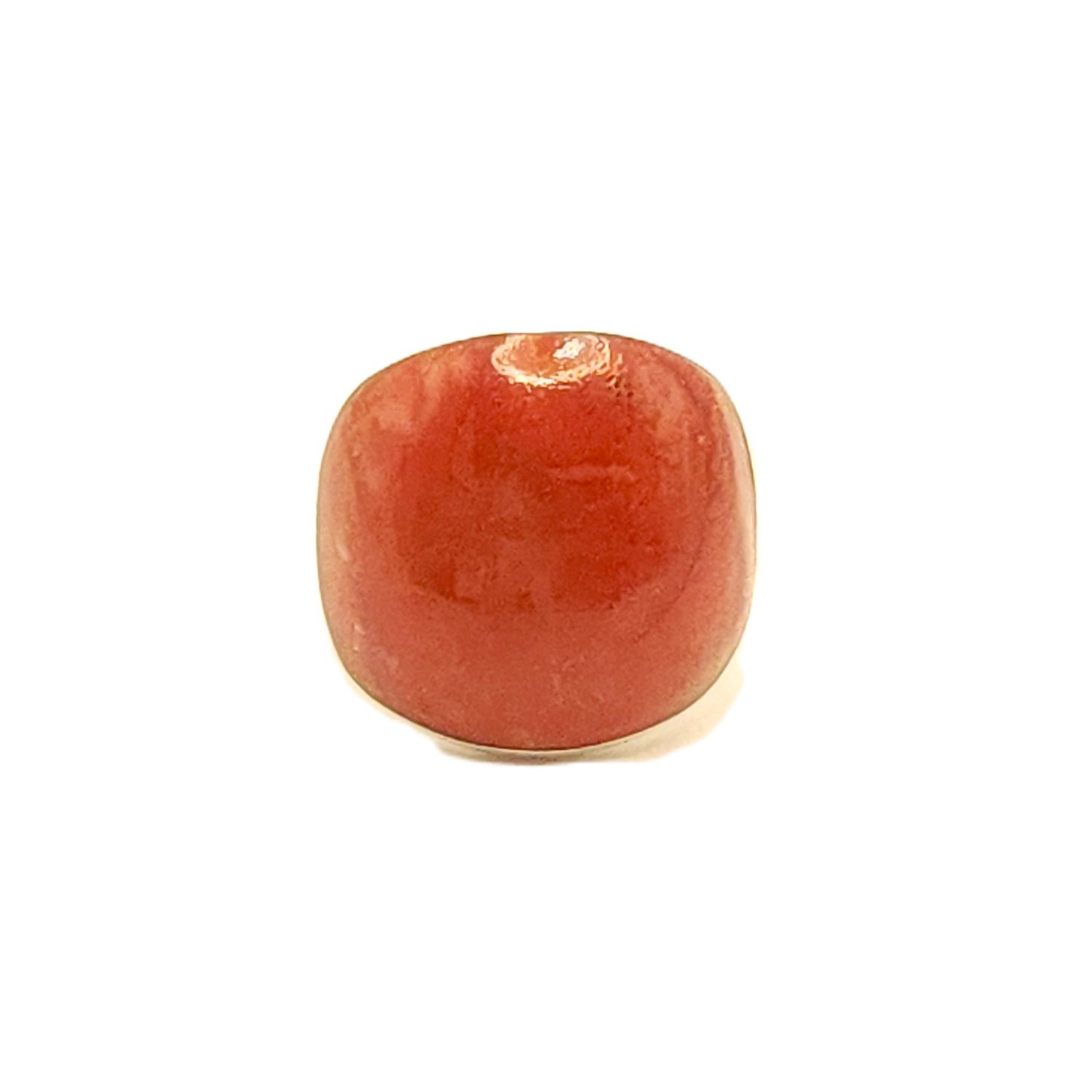 Sterling Silver Coral Ring- Size: 11