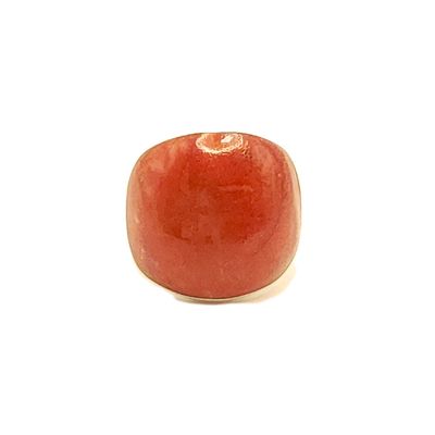 Sterling Silver Coral Ring- Size: 11