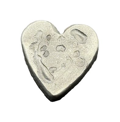2.7 oz Hand Poured Sterling Silver Heart