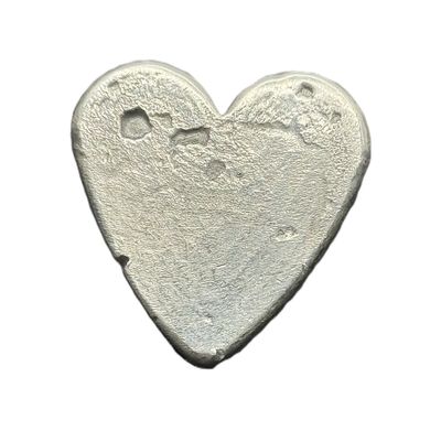 2.60 oz Hand Poured Sterling Silver Heart