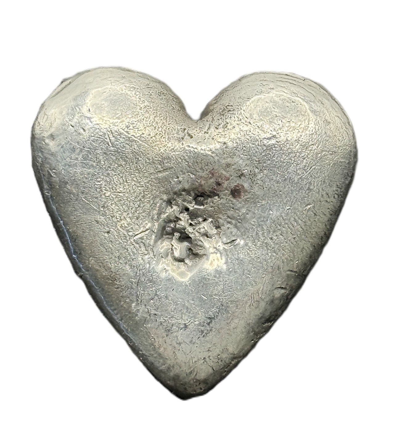 2.60 oz Hand Poured Sterling Silver Heart