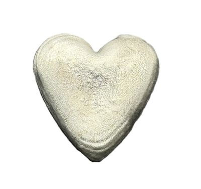 1.96 oz Hand Poured Sterling Silver Heart