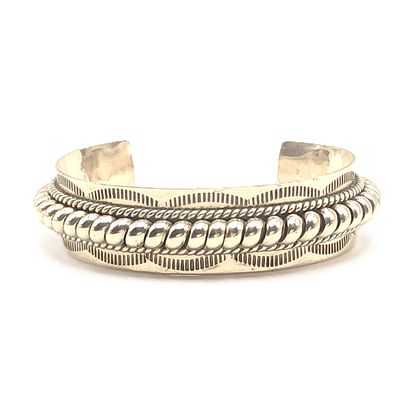 Sterling Silver Mexico Twisted Rope 3/4 Cuff Bracelet