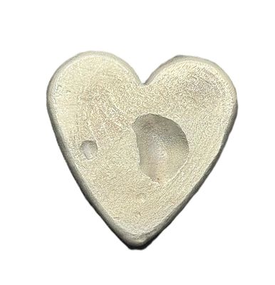 1.84 oz Hand Poured Sterling Silver Heart