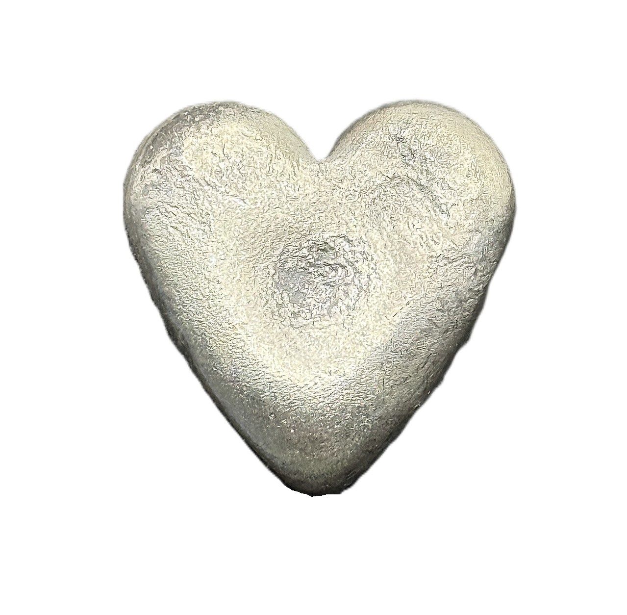 2.22 oz Hand Poured Sterling Silver Heart